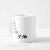 ボア、疲れて見える… （青） コーヒーマグカップ (正面左)