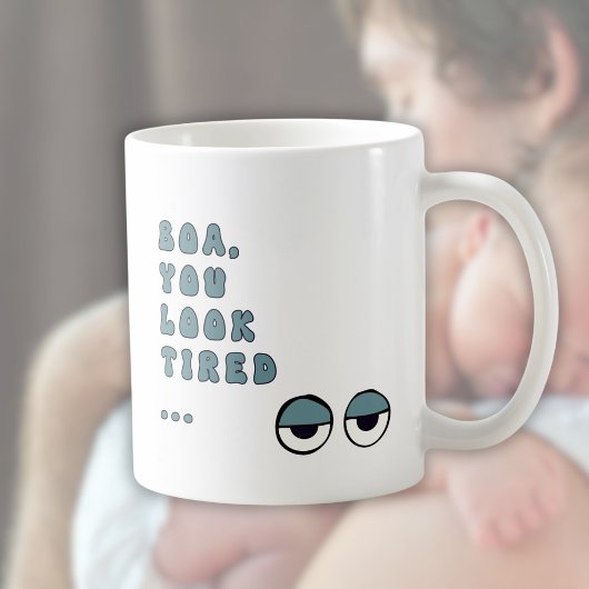 ボア、疲れて見える… （青） コーヒーマグカップ