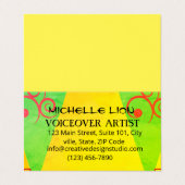 ボイオーバーアーティストトレンディーイエロービジネスカード 名刺 (外部フラット)