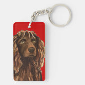 ボイキンスパニエル犬カラーブロック キーホルダー (裏面)