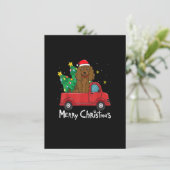 ボイキンスパニエル犬クリスマスオーナメントトラックツリードッグM 招待状 (スタンド正面)