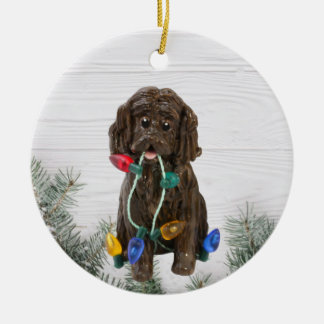 ボイキンスパニエル犬クリスマスオーナメント セラミックオーナメント