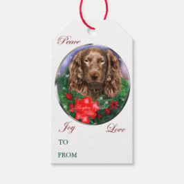 ボイキンスパニエル犬クリスマスギフトタグ ギフトタグ