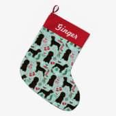 ボイキンスパニエル犬クリスマスストッキング ラージクリスマスストッキング (正面 (吊り時))