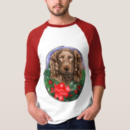 ボイキンスパニエル犬クリスマスプレゼント Tシャツ