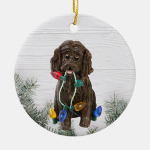 ボイキンスパニエル犬クリスマス装飾 セラミックオーナメント