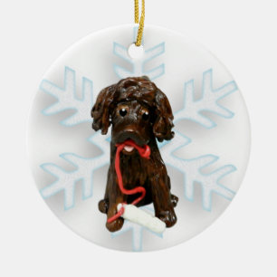 ボイキンスパニエル犬クリスマス装飾 セラミックオーナメント