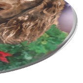 ボイキンスパニエル犬クリスマス カッティングボード (角)