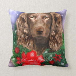 ボイキンスパニエル犬クリスマス クッション
