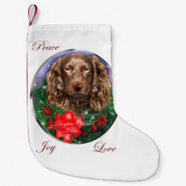 ボイキンスパニエル犬クリスマス スモールクリスマスストッキング