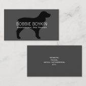 ボイキンスパニエル犬シルエット 名刺 (正面/裏面)