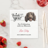 ボイキンスパニエル犬ドッグウェディングレセプション スタンダードランチョンナプキン (インサイチュ)