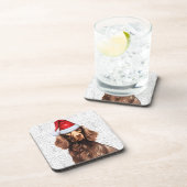 ボイキンスパニエル犬ドッグウーフワードアートホリデイ コースター (右側)