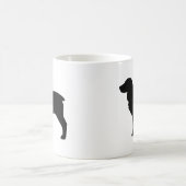 ボイキンスパニエル犬ドッグブリードシルエット コーヒーマグカップ (中央)