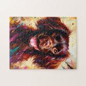 ボイキンスパニエル犬ドッグポートレートアクリルアートプリントドッグ ジグソーパズル (横)