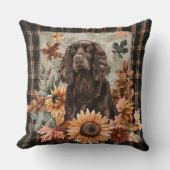 ボイキンスパニエル犬ドッグ秋水彩花 クッション (正面)