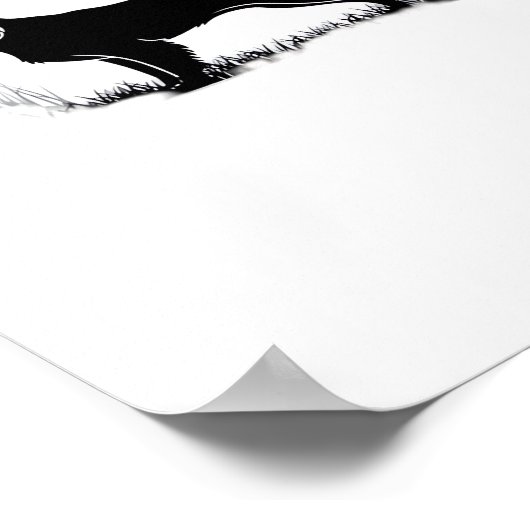 ボイキンスパニエル犬ドッグ – ハロウィンムーンシルエットクラ ポスター (角)