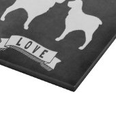 ボイキンスパニエル犬ラブ – 犬のシルエット付き/ハート カッティングボード (角)