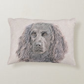 ボイキンスパニエル犬絵画ズ – かわいいオリジナルドッグアート アクセントクッション (裏面)