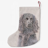 ボイキンスパニエル犬絵画ズ – かわいいオリジナルドッグアート スモールクリスマスストッキング (裏面)