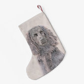 ボイキンスパニエル犬絵画ズ – かわいいオリジナルドッグアート スモールクリスマスストッキング (裏面 (吊り時))