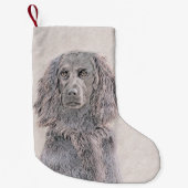 ボイキンスパニエル犬絵画ズ – かわいいオリジナルドッグアート スモールクリスマスストッキング (正面)