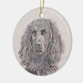 ボイキンスパニエル犬絵画ズ – かわいいオリジナルドッグアート セラミックオーナメント (左)