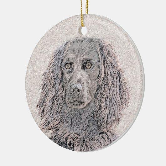 ボイキンスパニエル犬絵画ズ – かわいいオリジナルドッグアート セラミックオーナメント (左)