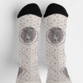 ボイキンスパニエル犬絵画ズ – かわいいオリジナルドッグアート ソックス (上部)