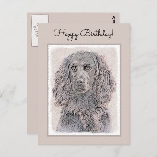 ボイキンスパニエル犬絵画ズ – かわいいオリジナルドッグアート ポストカード (正面/裏面)