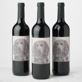 ボイキンスパニエル犬絵画ズ – かわいいオリジナルドッグアート ワインラベル (ボトル)