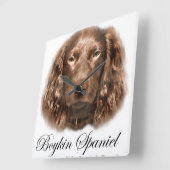 ボイキンスパニエル犬贈り物 スクエア壁時計 (傾斜)