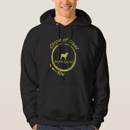 ボイキンスパニエル犬Tシャツフード付きスウェットシャツ パーカ (正面)