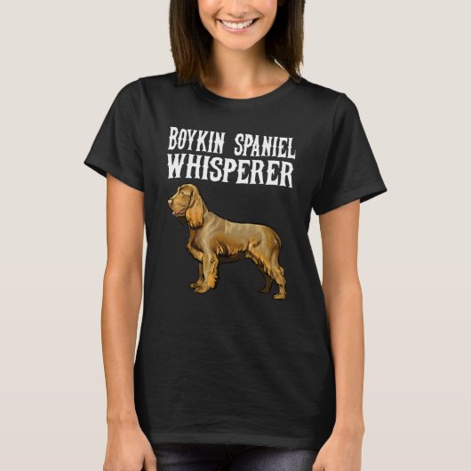 ボイキンスパニエル+ささやき+犬 Tシャツ (正面)