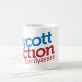 ボイコットの牽引のマグ コーヒーマグカップ (中央)