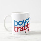 ボイコットの牽引のマグ コーヒーマグカップ (左)