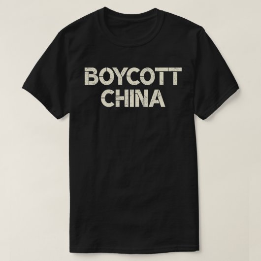 ボイコット中国 Tシャツ (デザイン正面)