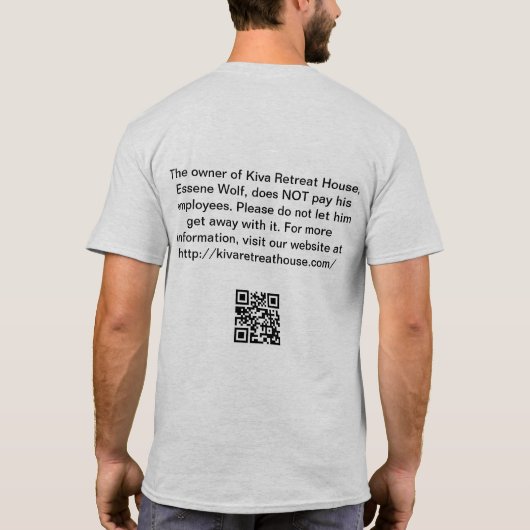 ボイコットKiva Tシャツ (裏面)