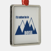 ボイシアイダホ山にいるほうがいい メタルオーナメント (右)