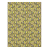 ボイシーの果樹の模様に描かれた鳥 テーブルクロス (正面)