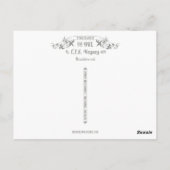 ボイシーアールヌーボーフクロウネストパターン葉書 ポストカード (裏面)