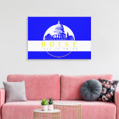 ボイシ国旗(アイダホ市) キャンバスプリント (インサイチュ (リビング))