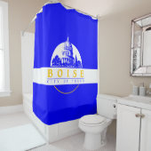 ボイシ国旗（アイダホ市） シャワーカーテン (インサイチュ)