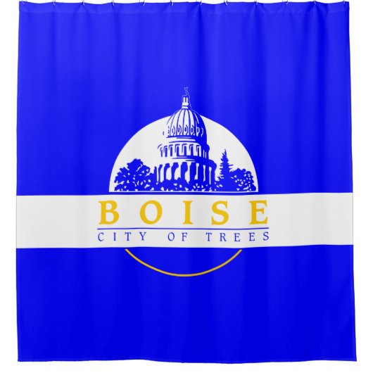 ボイシ国旗（アイダホ市） シャワーカーテン (正面)