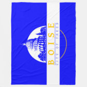 ボイシ国旗（アイダホ市） フリースブランケット (正面)