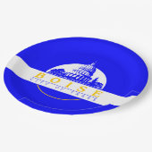 ボイシ国旗（アイダホ市） ペーパープレート (アングル)