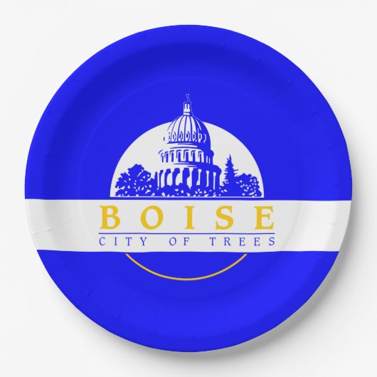ボイシ国旗（アイダホ市） ペーパープレート (正面)