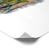 ボイシ アイダホ ポスター, 水彩, オーダーメイド ポスター (角)