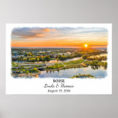 ボイシ アイダホ ポスター, 水彩, オーダーメイド ポスター (正面)