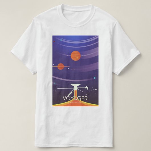 ボイジャーグランドツアー科学ポスター Tシャツ (デザイン正面)